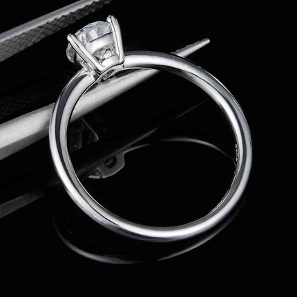 1 Carat Moissanite 925 Sterling Silver Solitaire Ring