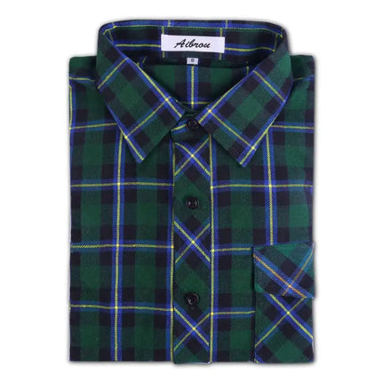 Men's Flannel Plaid Long Sleeve Shirt