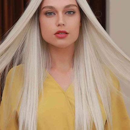 13*2" Lace Front Wigs Synthetic Long Straight 26" Heat Safe 150% Density