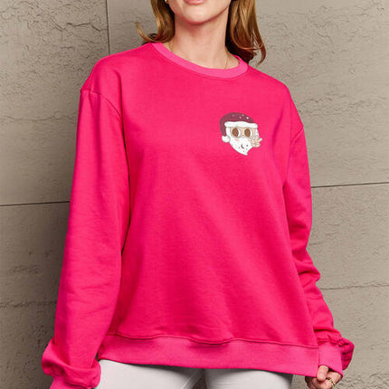Simply Love Full Size Letter Graphic Long Sleeve Sweatshirt