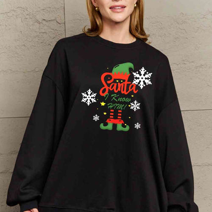Simply Love Full Size Graphic Round Neck Sweatshirt