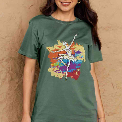 Simply Love Full Size Ballet Dancer Graphic Cotton T-Shirt