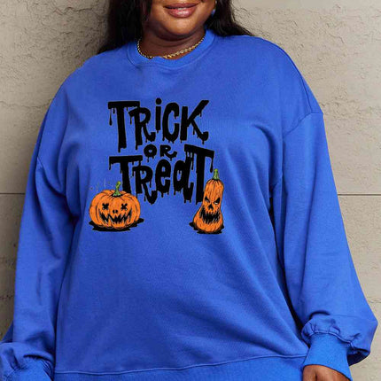Simply Love Full Size TRICK OR TREAT Graphic Sweatshirt