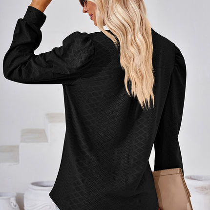 Notched Long Sleeve T-Shirt