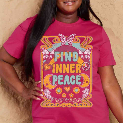Simply Love Full Size FIND INNER PEACE Graphic Cotton T-Shirt
