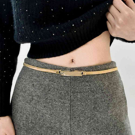 Elastic Iron Skinny Belt