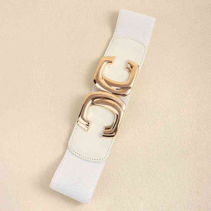 Zinc Alloy Buckle Elastic Wide Belt
