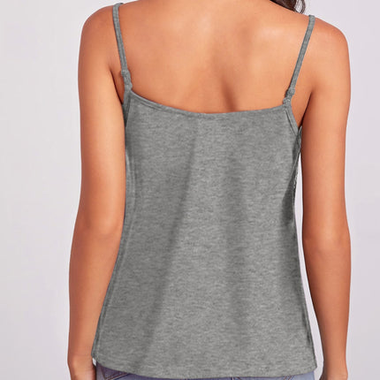Geometric V-Neck Spaghetti Strap Cami