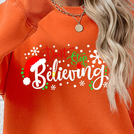 Letter Graphic Long Sleeve Sweatshirt