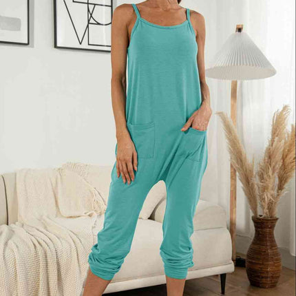Spaghetti Strap Pocket Jumpsuit