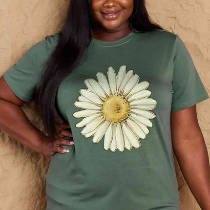 Simply Love Full Size FLOWER Graphic Cotton Tee