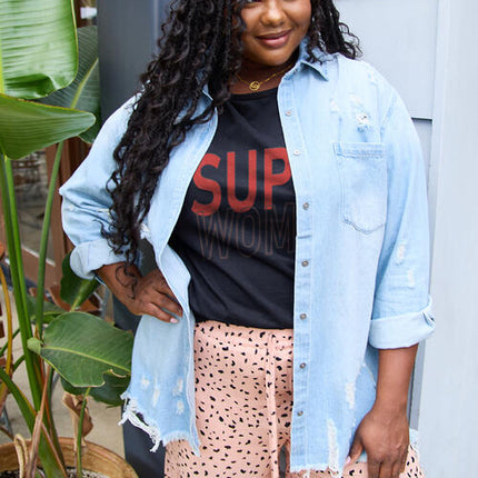 Simply Love Full Size SUPERWOMAN Short Sleeve T-Shirt