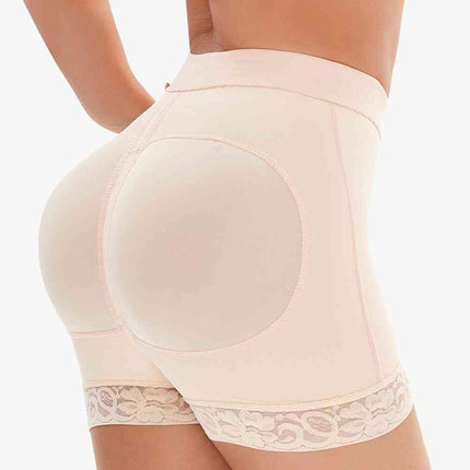 Full Size Pull-On Lace Trim Shaping Shorts