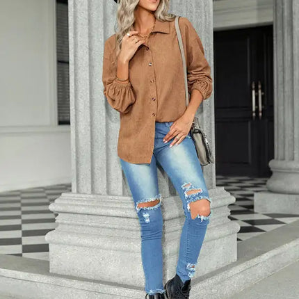 Abrigo fino de color liso a la moda para mujer 