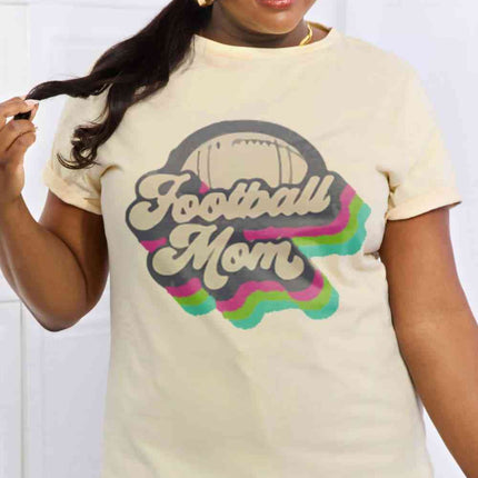 Simply Love Full Size FOOTBALL MOM Graphic Cotton Tee