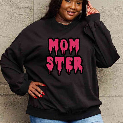 Simply Love Full Size MOM STER Graphic Sweatshirt