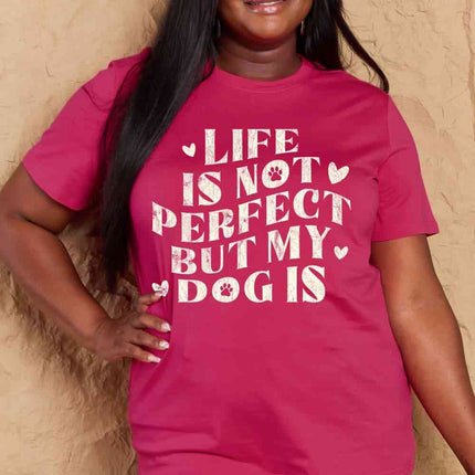 Simply Love Full Size Dog Slogan Graphic Cotton T-Shirt