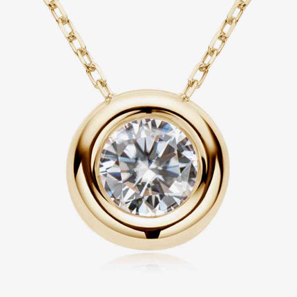 Adored 1 Carat Moissanite Pendant 925 Sterling Silver Necklace