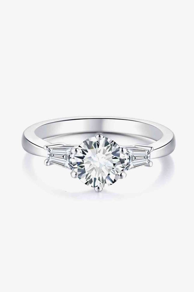 Loyal Love 1 Carat Moissanite Platinum-Plated Ring