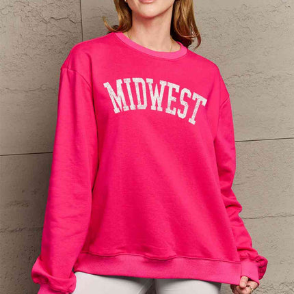 Simply Love Full Size MIDWEST Graphic Sweatshirt