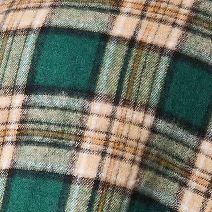 Double Take Plaid Collared Neck Long Sleeve Shirt - Vickie Lynn's
