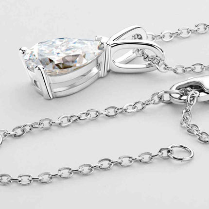 1.5 Carat Moissanite Pendant 925 Sterling Silver Necklace