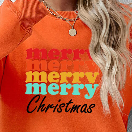 MERRY CHRISTMAS Graphic Long Sleeve Sweatshirt