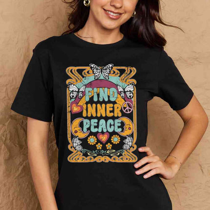Simply Love Full Size FIND INNER PEACE Graphic Cotton T-Shirt