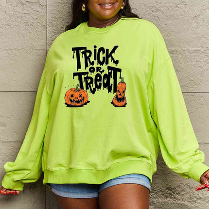 Simply Love Full Size TRICK OR TREAT Graphic Sweatshirt