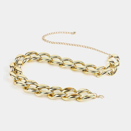 1.2" Width Acrylic Curb Chain Belt - Vickie Lynn's