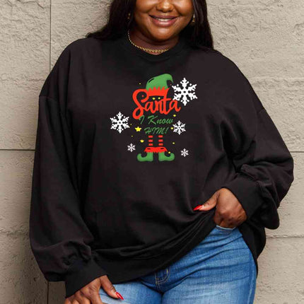 Simply Love Full Size Graphic Round Neck Sweatshirt