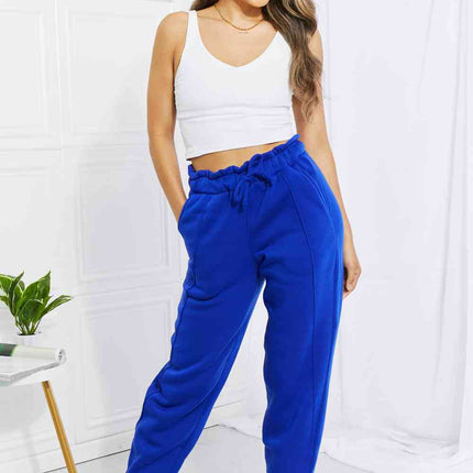 Zenana Full Size Can't Stop Me Paperbag Waist Joggers