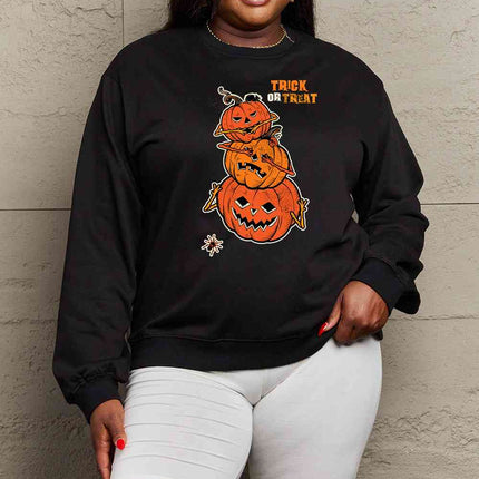 Simply Love Full Size TRICK OR TREAT Graphic Sweatshirt