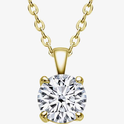 925 Sterling Silver 1 Carat Moissanite Chain-Link Necklace