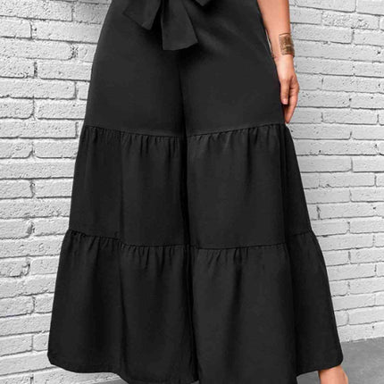 Plus Size Tiered Wide Leg Pants