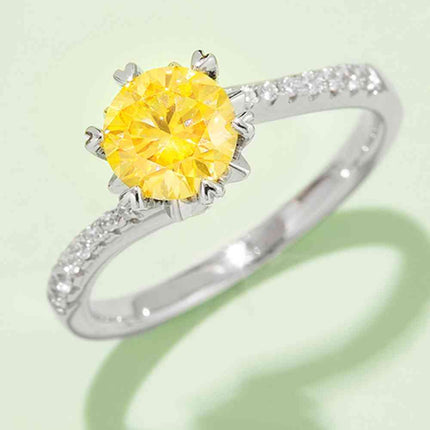1 Carat Moissanite 925 Sterling Silver Ring