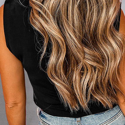 Solid Mock Neck Tank