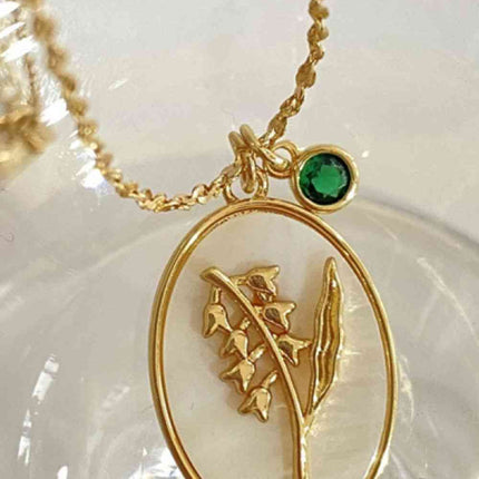 Flower Shell Pendant Copper Necklace