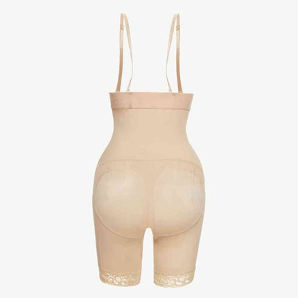 Full Size Hook-and-Eye Lace Trim Shaping Bodysuit
