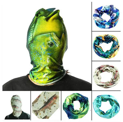 52*24CM Outdoor Sports Fishing Polyester Tubular Scarf Wrist Head Band Face Mask Protector