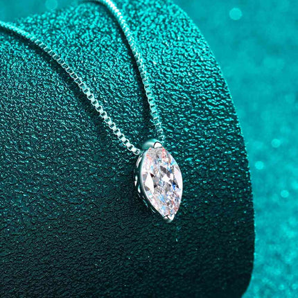 1 Carat Moissanite 925 Sterling Silver Necklace
