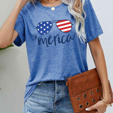 US Flag Glasses Graphic Tee