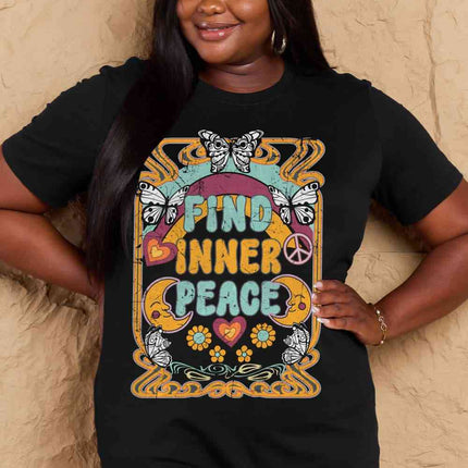 Simply Love Full Size FIND INNER PEACE Graphic Cotton T-Shirt