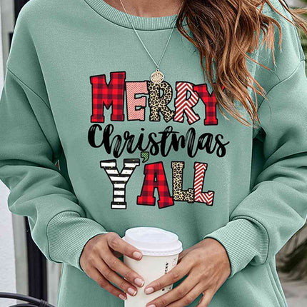 MERRY CHRISTMAS Y'ALL Graphic Sweatshirt