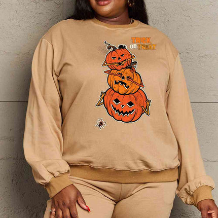 Simply Love Full Size TRICK OR TREAT Graphic Sweatshirt