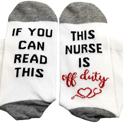 Unisex Fashion Letter Color Block Cotton Crew Socks