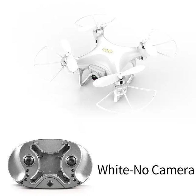 Color: blanco sin cámara - s26 mini avión de cuatro ejes hd wifi cámara aérea control remoto avión resistente drone niño juguetes transfronterizos