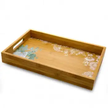 Life on the Farm 15 Inch Square Bamboo Serving Tray