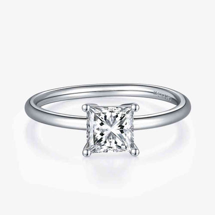 1 Carat Moissanite 925 Sterling Silver Solitaire Ring