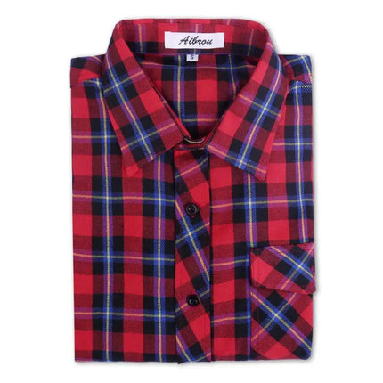 Men's Flannel Plaid Long Sleeve Shirt